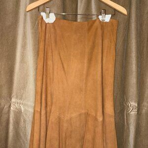 Luren Brown suede skirt